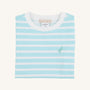 Carter Crewneck - Edisto Egg Blue Stripe with Turks Teal Stork