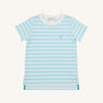 Carter Crewneck - Edisto Egg Blue Stripe with Turks Teal Stork