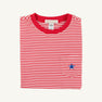 Carter Crewneck - Richmond Red Stripe with Richmond Red & Rockefeller Royal Star