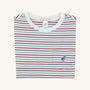 Carter Crewneck - Simsbury Stripe with Wood Boat Blue Stork
