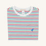 Carter Crewneck - Simsbury Stripe with Wood Boat Blue Stork