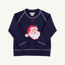 Cassidy Comfy Crewneck - Nantucket Navy with Santa Applique