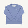 Cassidy Comfy Crewneck - Park City Periwinkle with Worth Avenue White Stork