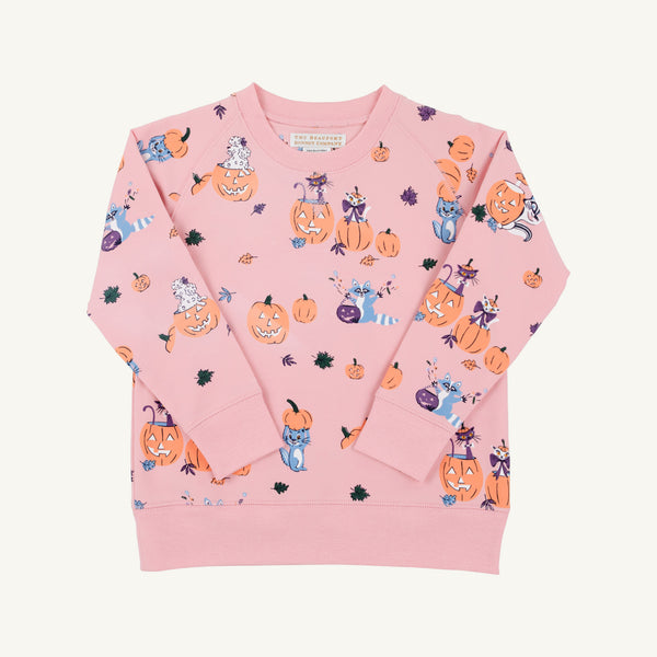Cassidy Comfy Crewneck - Candy & Critters (Sandpearl Pink)