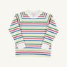 Cassidy Comfy Crewneck - Portland Sealife Stripe with Worth Avenue White