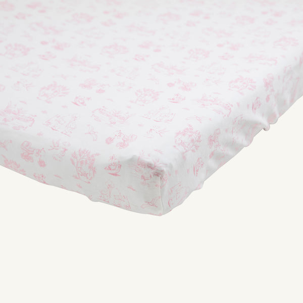 Cheeky Changing Pad Cover - Sir Proper's Sweet Arrival (Hamptons Hot Pink)