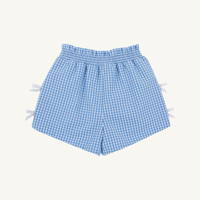 Cheryl Shorts - Sunrise Blvd. Blue Mini Gingham with Worth Avenue White Bows