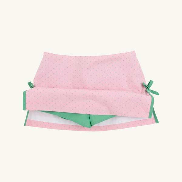 Clays Club Skort - Pier Party Pink and Gibson Island Green Micro Dot with Gibson Island Green