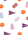 Clemson Britt Bubble - Tiger Triumph with Worth Avenue White & Palm Beach Pink