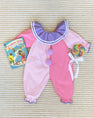 Happy Halloween Clown Costume (Romper) - Pier Party Pink Pinckney Pink Stripe with Hamptons Hot Pink & Palisades Purple