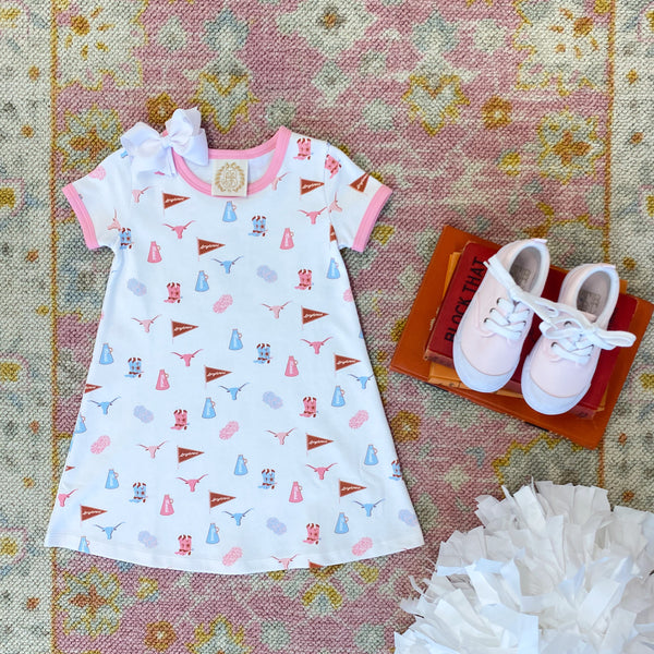 Texas Polly Play Dress - Gone to Texas with Hamptons Hot Pink