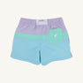 Country Club Colorblock Trunks - Lauderdale Lavender with Turks Teal & Belhaven Blue