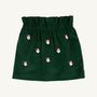 Critter Beasley Bag Skirt (Corduroy) - Grier Green with Santa Embroidery