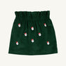 Critter Beasley Bag Skirt (Corduroy) - Grier Green with Santa Embroidery