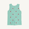 Critter Jack Keene Jon Jon - Gibson Island Green Mini Gingham with Apple Embroidery