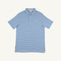 Croquet Party Polo - Sumner County Stripe (Sunrise Blvd. Blue) with Palm Beach Pink