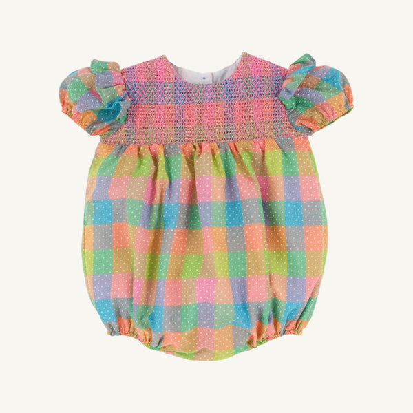 Daphne Belle Bubble - Ecton Park Plaid with Hamptons Hot Pink