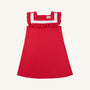 Darla Dress - Richmond Red with Worth Avenue White