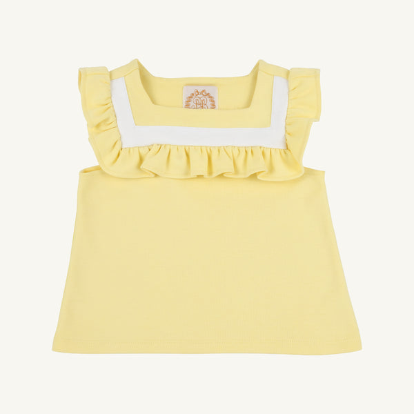 Darla Day Top - Lake Worth Yellow with Worth Avenue White
