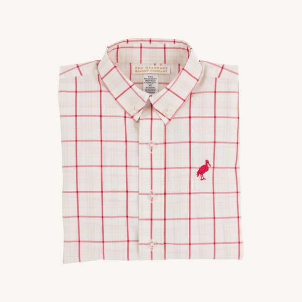 Dean's List Dress Shirt - Oak Park Plaid with Richmond Red Stork