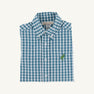 Dean's List Dress Shirt - Barnsley Blue Gingham with Gallatin Green Stork