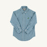 Dean's List Dress Shirt - Barnsley Blue Gingham with Gallatin Green Stork