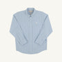 Dean's List Dress Shirt - Barrington Blue Tally Ticking Stripe with Worth Avenue White