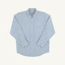 Dean's List Dress Shirt - Barrington Blue Tally Ticking Stripe with Worth Avenue White