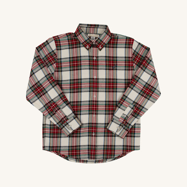 Dean's List Dress Shirt (Flannel) - Charlie Place Plaid with Grandison Rd. Gray Stork