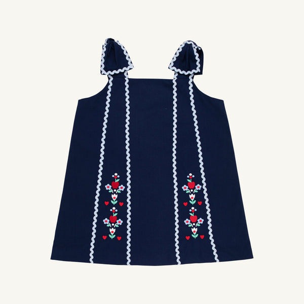 Donna Dress - Nantucket Navy with Beale Street Blue & Flowers