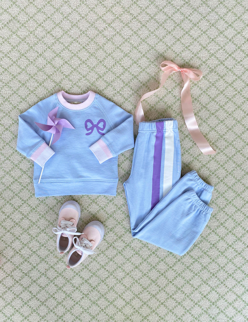 Gates Sweeney Sweatpants - Beale Street Blue with Palisades Purple and Worth Avenue White Stripes