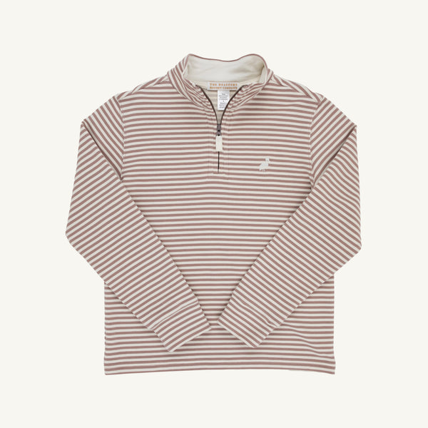 Hayword Half Zip - Palmetto Pearl & Gray Bay Brown Stripe
