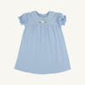 Holly Day Dress - Beale Street Blue with Bunny Applique
