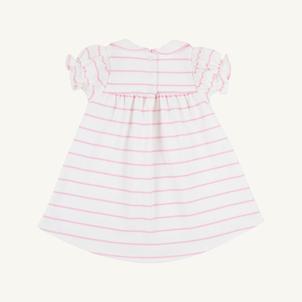 Holly Day Dress - Pier Party Pink Stripe with Pier Party Pink