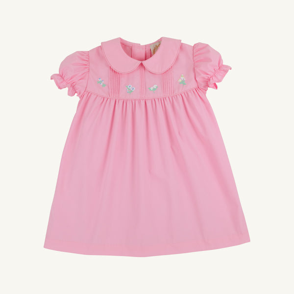 Holly Day Dress - Pier Party Pink with Flower Embroidery