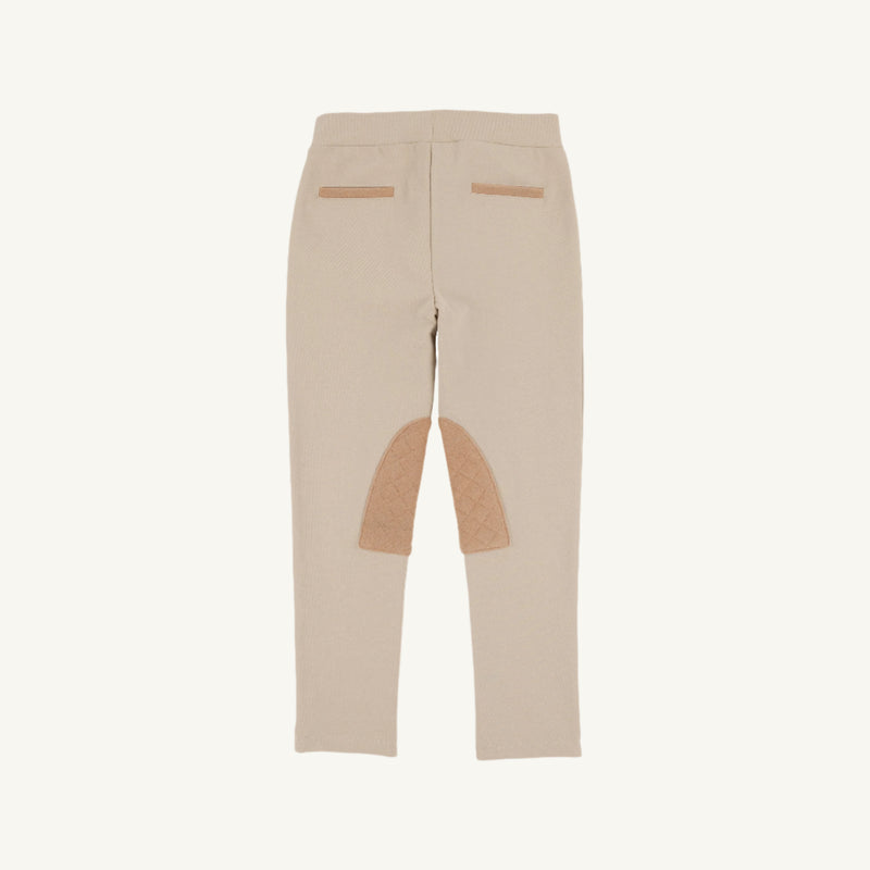 Horse Tack Trousers - Keeneland Khaki with Cape Elizabeth Camel