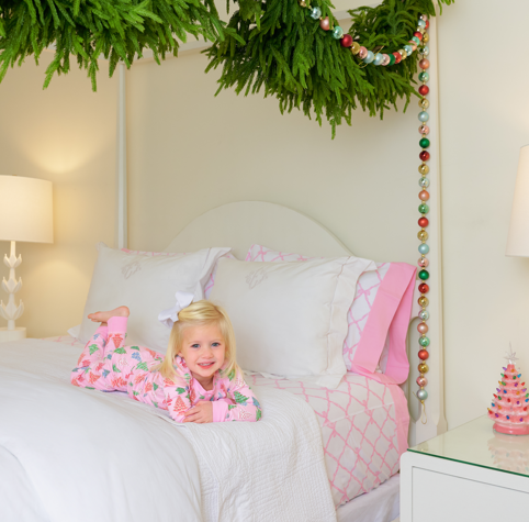 Sleep Tight Sheet Set - Belle Meade Bow with Pier Party Pink