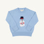 Isaac's Intarsia Sweater - Beale Street Blue with Snowman Intarsia