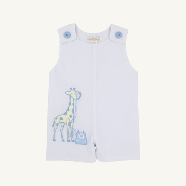 Jack Keene Jon Jon - Worth Avenue White with Giraffe Applique