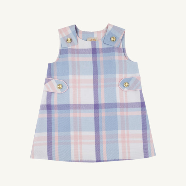 Janie Jumper - Peach Blossom Plaid with Palm Beach Pink