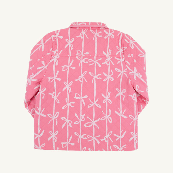 Kendall Quilted Coat - Braselton Bows (Romany Rose) with Romany Rose