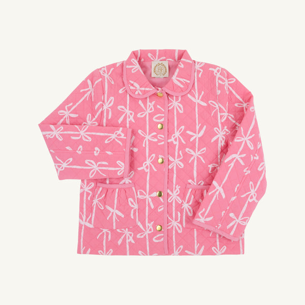 Kendall Quilted Coat - Braselton Bows (Romany Rose) with Romany Rose