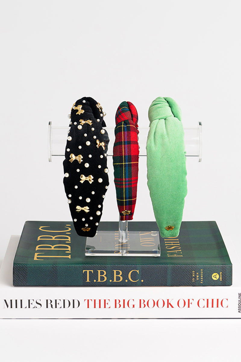 T.B.B.C. x Lele Sadoughi Knotted Headband (Women) - Newport Night with Gold Bows