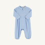 Long Sleeve Bradford Romper - Beale Street Blue with Worth Avenue White
