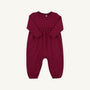 Long Sleeve Bradford Romper - Richmond Red and Nantucket Navy Stripe featuring a red and navy blue horizontal stripe pattern.
