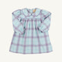 Long Sleeve Maerin Fritz Frock - Bridge Club Hustle Houndstooth (Edisto Egg Blue) with Palisades Purple