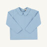 Peter Pan Collar Shirt (Long Sleeve Woven) - Barrington Blue