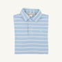Long Sleeve Prim & Proper Polo & Onesie - Sarasota Sky, Old Greenwich Green and Worth Avenue White Stripe
