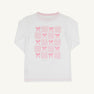 Long Sleeve Sir Proper's T Shirt - Worth Avenue White with Palm Beach Pink