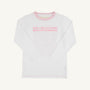Long Sleeve Sir Proper's T Shirt - Worth Avenue White with Palm Beach Pink